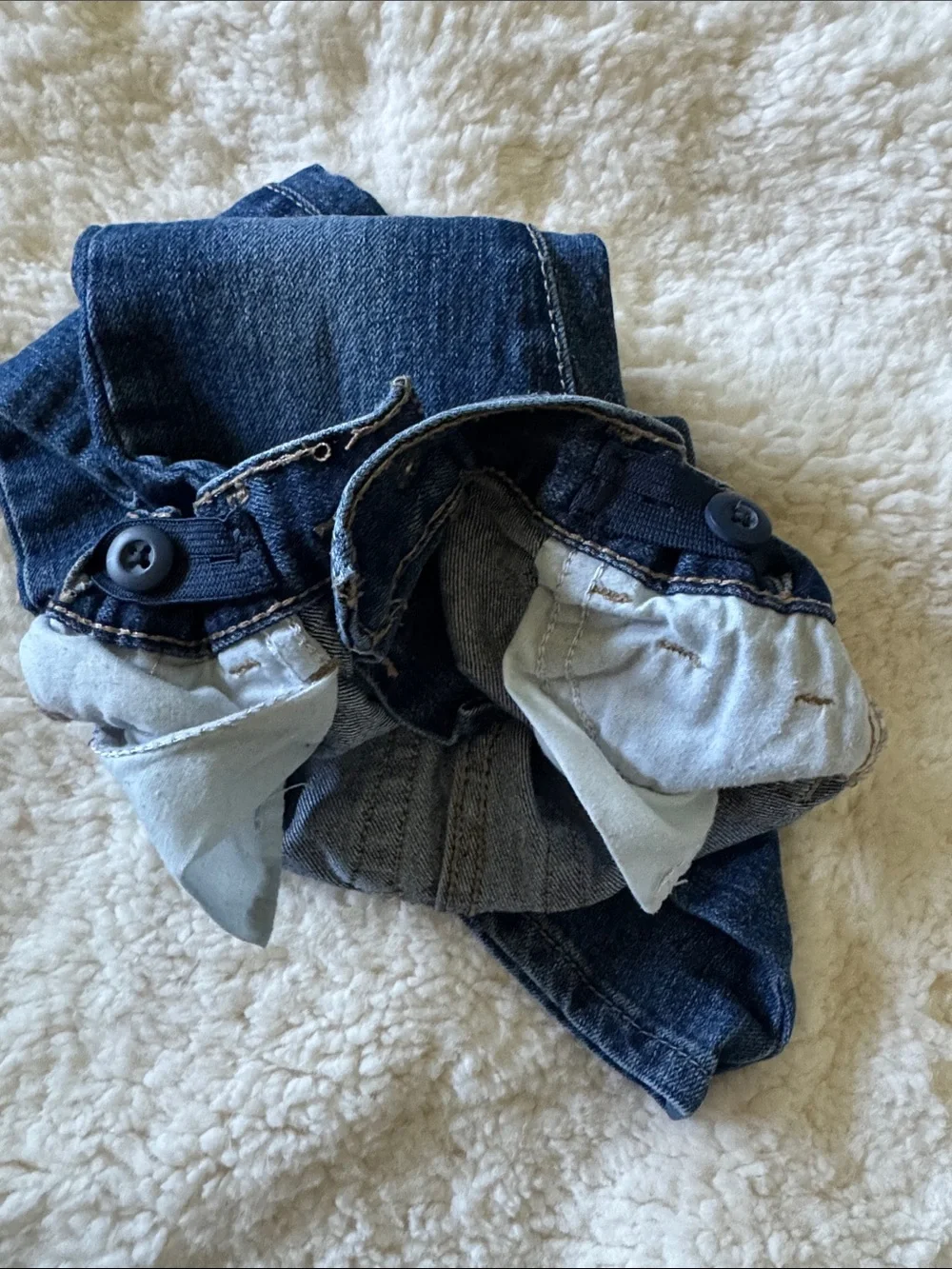 Kids Dark Blue Denim Bootcut Jeans with Adjustable Comfort Waistband